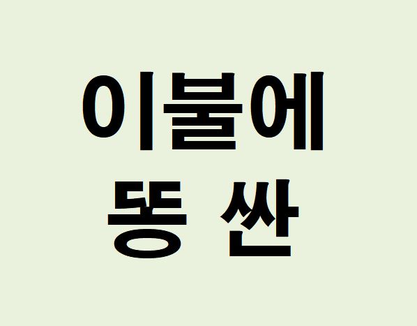 이불에 똥 싼 꿈의 의미