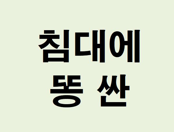 침대에 똥 싼 꿈의 의미